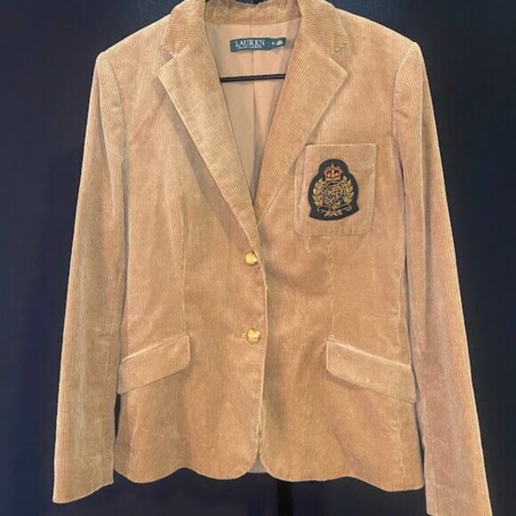 Lauren Ralph Lauren Fiamara Corduroy Jacket Camel - Picture 1 of 6